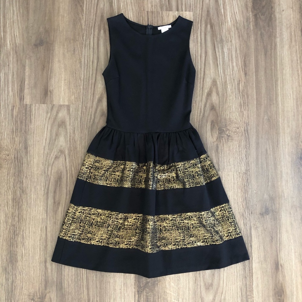 Black and Gold Mini Dress